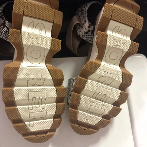 Sorel Black and Cream Strappy Sandals - Picture 3 of 6